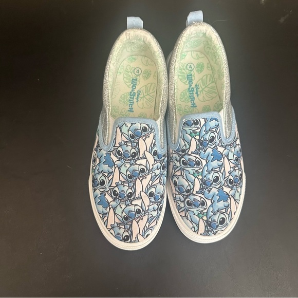 Disney Lilo & Stitch Girls Disney Ground Up Slip-on Shoe Kids 4 Light Blue White - Picture 8 of 8